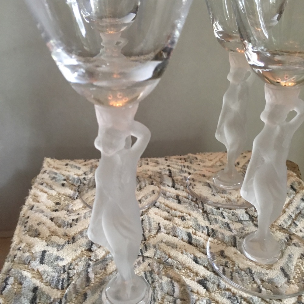 Vintage Set of 4 Bacchos nude stems